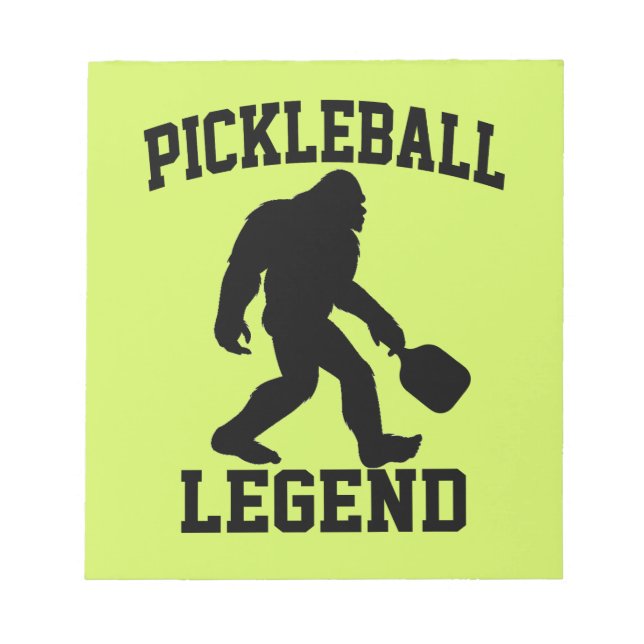 Pickleball Legend Funny Bigfoot Notizblock (Vorderseite)