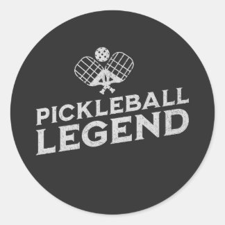 Pickleball Legend Funny Pickle Ball Lover Runder Aufkleber