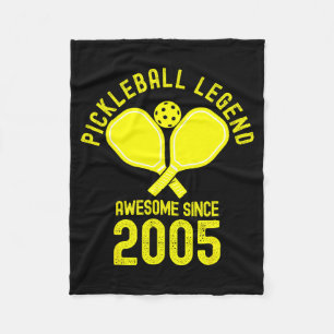 Pickleball-Legende großartig seit 2005 Retro 21. Fleecedecke