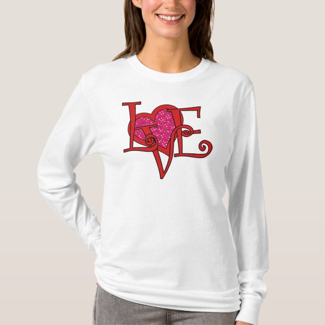 Pickleball-Liebe, Herz voller Pickleballs T-Shirt (Vorderseite)