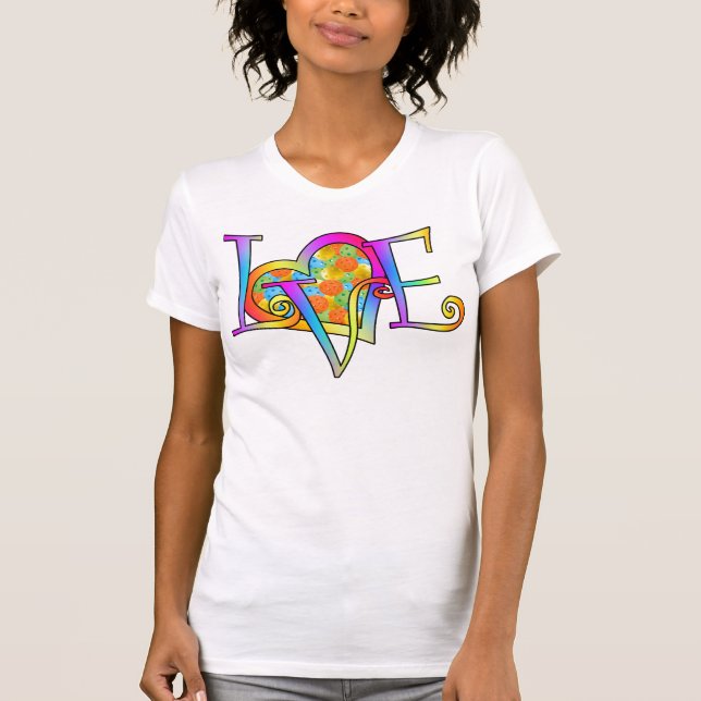 Pickleball-Liebe, Neonherz voll von Pickleballs T-Shirt (Vorderseite)