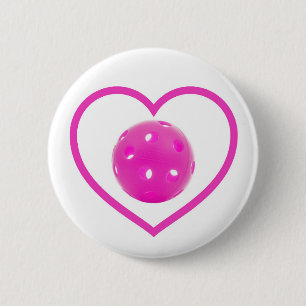 Pickleball Liebe Pink Pickball Sport Rosa Button