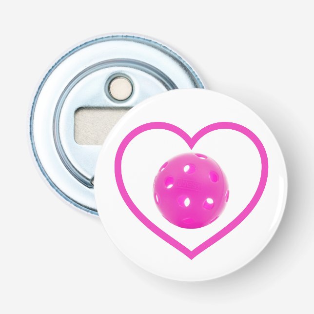 Pickleball Liebe Pink Pickball Sport Rosa Flaschenöffner (Vorderseite)