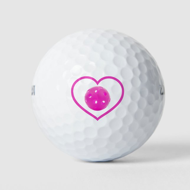 Pickleball Liebe Pink Pickball Sport Rosa Golfball (Vorderseite)