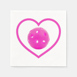 Pickleball Liebe Pink Pickball Sport Rosa Serviette