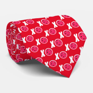 Pickleball Liebe Pink Valentine XOXO Picklebälle Krawatte