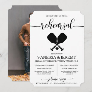 Pickleball Liebe Probe Abendessen Einladung