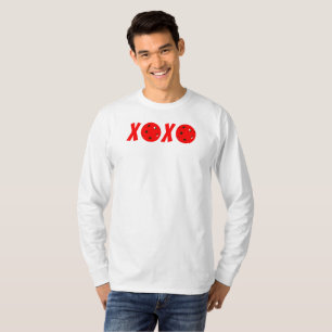 Pickleball-Liebe Valentine XOXO Rote Pickleballs T-Shirt