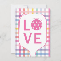 Pickleball-Liebeskarte | Ich denke, ich liebe dich
