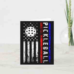 Pickleball Liebhaber 4. Juli American Flag Pickle Karte