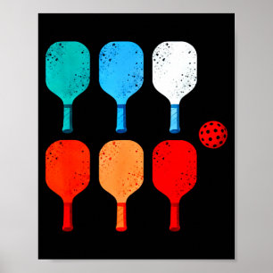 Pickleball-Liebhaber-Paddelsport  Poster