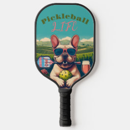 Pickleball Life Paddle - French Bulldog & Rosé
