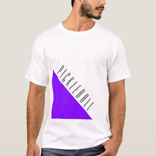 PICKLEBALL - Lila Dreiecksklinge auf Weiß T-Shirt