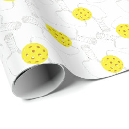 Pickleball-Linienkunst-Geschenkpapier Geschenkpapier
