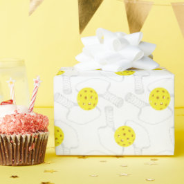 Pickleball-Linienkunst-Geschenkpapier Geschenkpapier