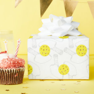 Pickleball-Linienkunst-Geschenkpapier Geschenkpapier