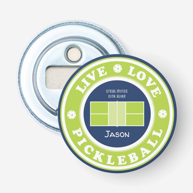 Pickleball: live, Liebe, Pickleball, benutzerdefin Flaschenöffner (Vorderseite)