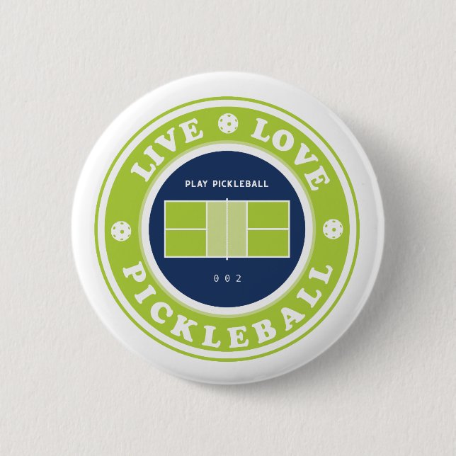 Pickleball: Live-Live-Pickleball-Taste Button (Vorderseite)