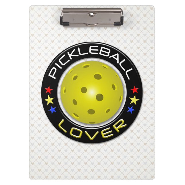 Pickleball Lover 1 Optionen Klemmbrett (Vorderseite)