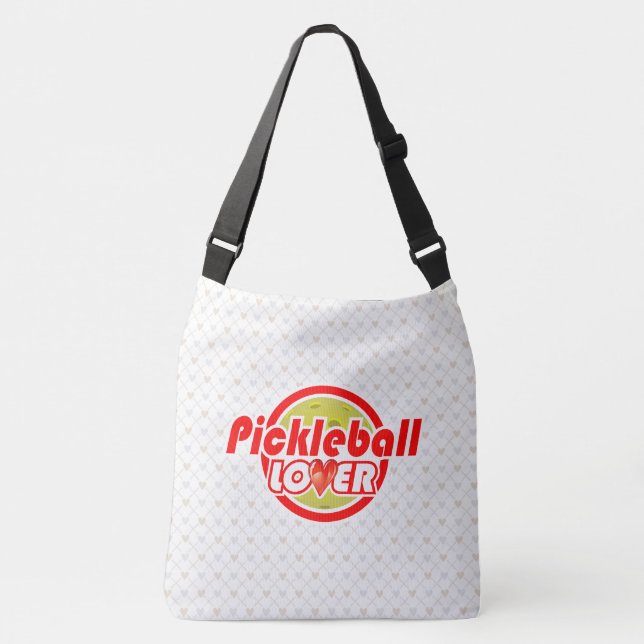 Pickleball Lover 2 Optionen Tragetaschen Mit Langen Trägern (Vorderseite)