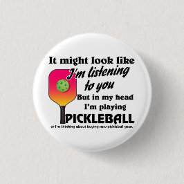 Pickleball Lover in meinem Kopf spiele ich Pickleb Button