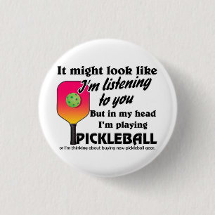 Pickleball Lover in meinem Kopf spiele ich Pickleb Button