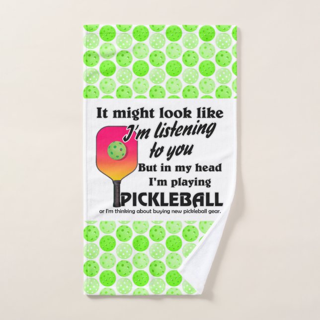 Pickleball Lover in meinem Kopf spiele ich Pickleb Handtuch (Handtuch)