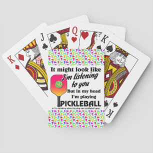 Pickleball Lover in meinem Kopf spiele ich Pickleb Spielkarten