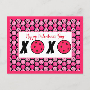 Pickleball Lover Valentine XOXO Pickleballs Postkarte