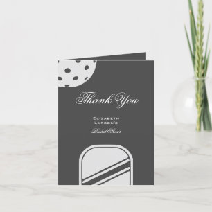 Pickleball Lovers Brautparty Black & White Dankeskarte