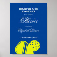 Pickleball Lovers Brautparty Neon Blue