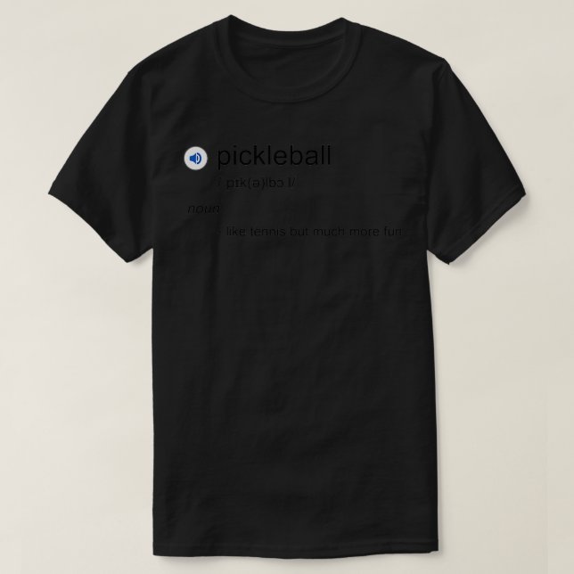 Pickleball lustige Definition Klassisches TShirt (Design vorne)