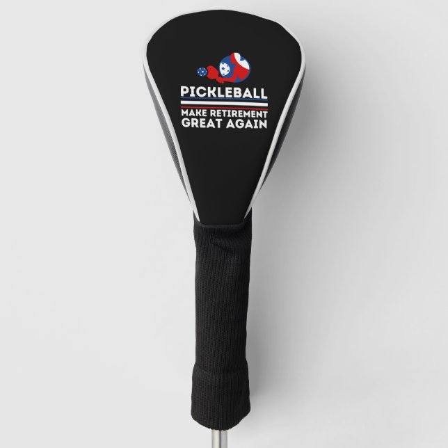 Pickleball macht das Ruhestand wieder großartig Golf Headcover (Vorderseite)