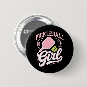 Pickleball Mädchen Spielerin Button