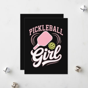 Pickleball-Mädchen-Spielerin Feiertagskarte