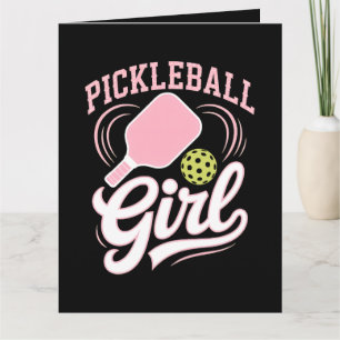 Pickleball-Mädchen-Spielerin Karte
