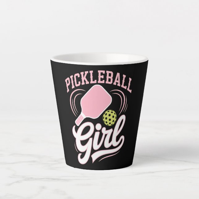 Pickleball Mädchen Spielerin Milchtasse (Vorderseite)