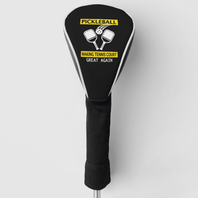 Pickleball Making Tennisplatz wieder groß Golf Headcover (Vorderseite)