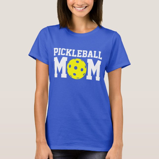 "Pickleball Mama-" Shirt (blau) (Vorderseite)
