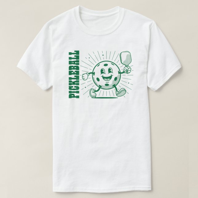 PICKLEBALL MASCOT - Rebellengrün T-Shirt (Design vorne)