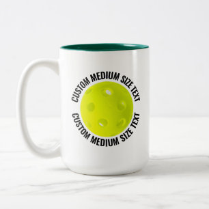 Pickleball & Medium Text JÄGERGRÜN 425g Custom Zweifarbige Tasse