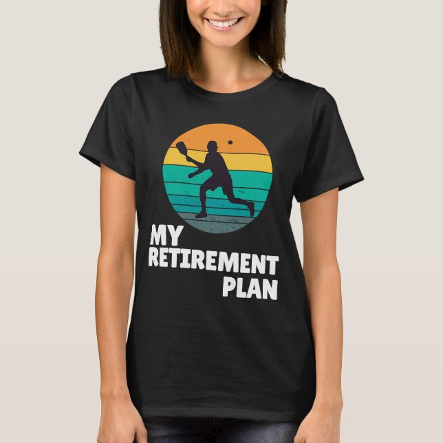 Pickleball mein Rentplan Dink Legend Paddel T-Shirt (Vorderseite)
