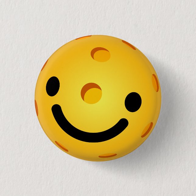 Pickleball Miniknopf-Gesicht Button (Vorderseite)