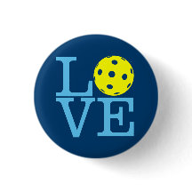 Pickleball Miniknopf: LIEBE (blau)