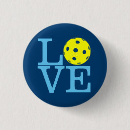 Pickleball Miniknopf: LIEBE (blau) Button