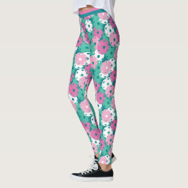 Pickleball - Minzität/rosa Mischung aus kleinen Pi Leggings