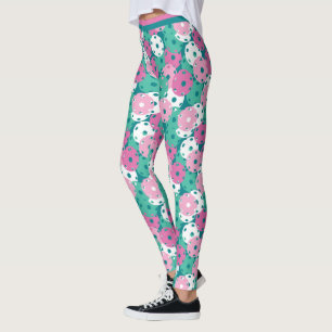 Pickleball - Minzität/rosa Mischung aus kleinen Pi Leggings
