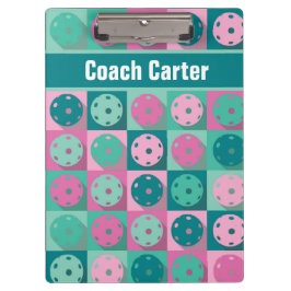 Pickleball mit benutzerdefiniertem Text [vorne/hin Klemmbrett