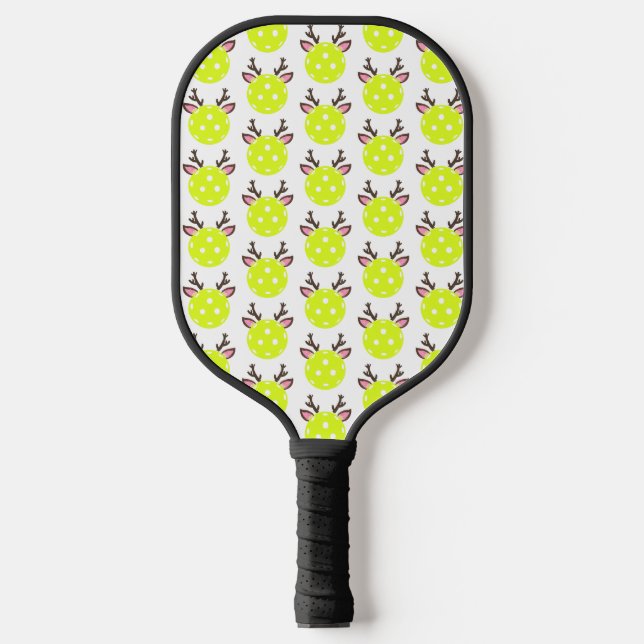 Pickleball mit den Rentierfessern. Funny Picklebal Schläger (Vorderseite)