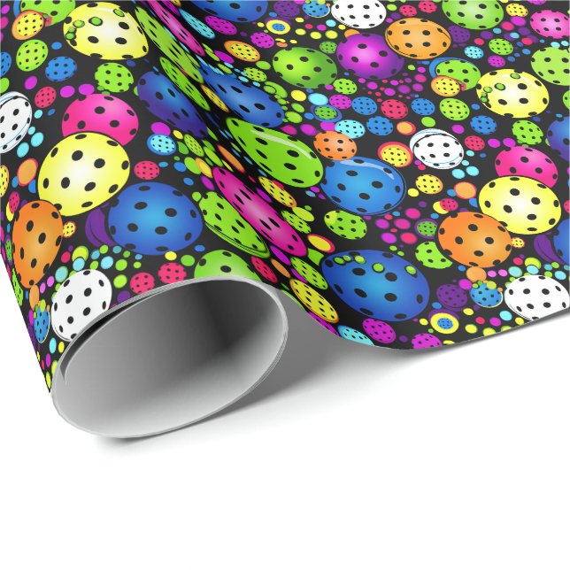 Pickleball mit elektrischer Kundgebung Geschenkpapier (Rolleneckpunkt)